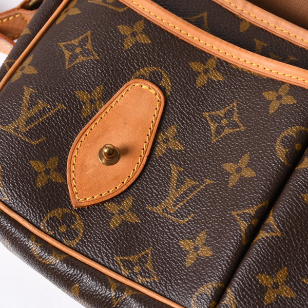LOUIS VUITTON Jinbeer MM Monogram M42247 Shoulder bag Brown Gold hardware Good condition Used 4a000725
