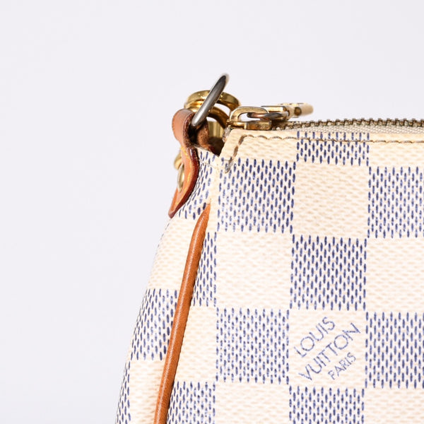 LOUIS VUITTON Damier Azur Eva 2WAY Hand Shoulder Bag N55214 Good Condition Used 4a000730