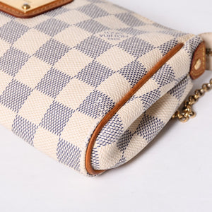 LOUIS VUITTON Damier Azur Eva 2WAY Hand Shoulder Bag N55214 Good Condition Used 4a000730