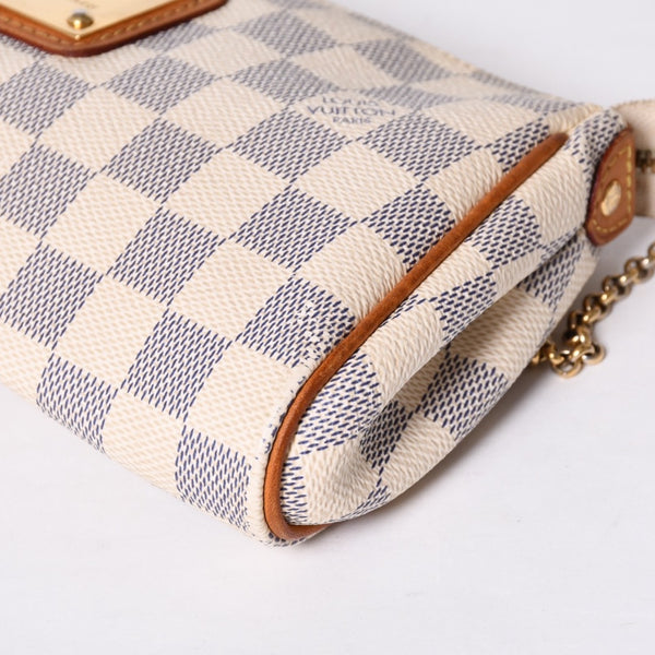 LOUIS VUITTON Damier Azur Eva 2WAY Hand Shoulder Bag N55214 Good Condition Used 4a000730