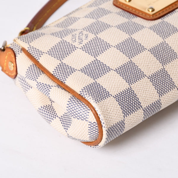 LOUIS VUITTON Damier Azur Eva 2WAY Hand Shoulder Bag N55214 Good Condition Used 4a000730