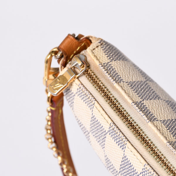 LOUIS VUITTON Damier Azur Eva 2WAY Hand Shoulder Bag N55214 Good Condition Used 4a000730