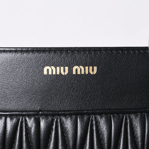 MIU MIU ミュウ ミュウ Shoulder Bag ショルダーバッグ Black ブラック 斜め掛け ポシェット ミニバッグ マテラッセ 美品 中古 4a000135