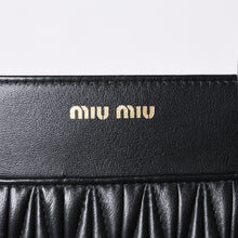 画像をギャラリービューアに読み込む, MIU MIU ミュウ ミュウ Shoulder Bag ショルダーバッグ Black ブラック 斜め掛け ポシェット ミニバッグ マテラッセ 美品 中古 4a000135
