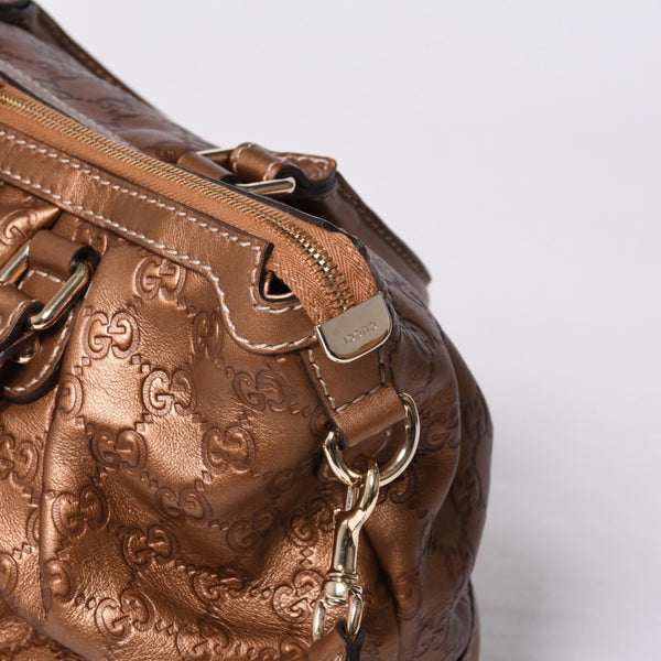 Very Good Condition GUCCI 247902 Sukey Model Guccisima Gold Color Tote Bag 2WAY Used 4a000752