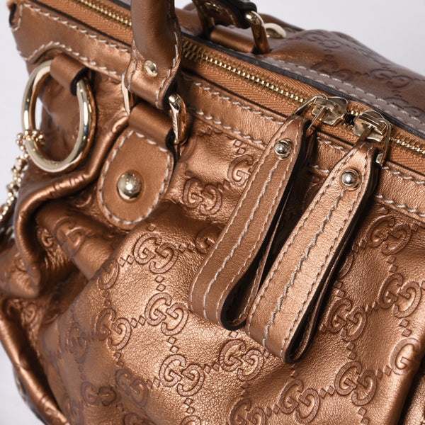 Very Good Condition GUCCI 247902 Sukey Model Guccisima Gold Color Tote Bag 2WAY Used 4a000752
