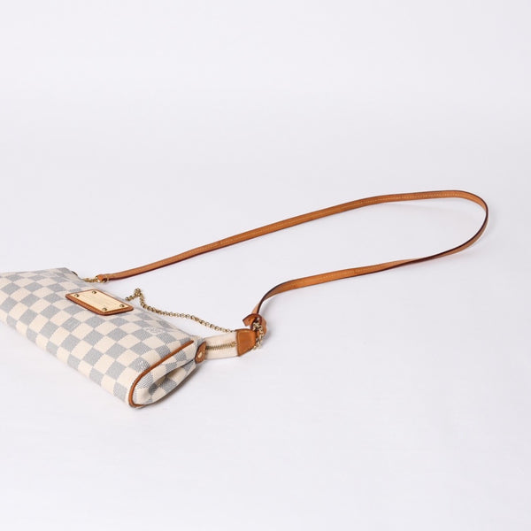 LOUIS VUITTON Damier Azur Eva 2WAY Hand Shoulder Bag N55214 Good Condition Used 4a000730