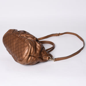 Very Good Condition GUCCI 247902 Sukey Model Guccisima Gold Color Tote Bag 2WAY Used 4a000752