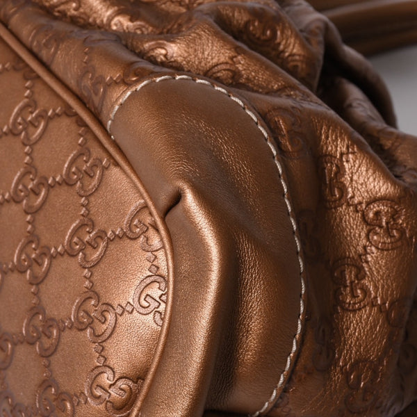 Very Good Condition GUCCI 247902 Sukey Model Guccisima Gold Color Tote Bag 2WAY Used 4a000752