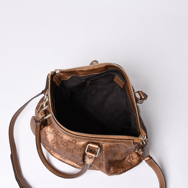 Very Good Condition GUCCI 247902 Sukey Model Guccisima Gold Color Tote Bag 2WAY Used 4a000752