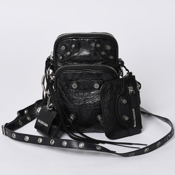 BALENCIAGA Luka Gor shoulder bag men's bag 742015 black silver hardware mint condition used 4a000733