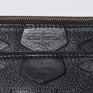 極美品 LOUIS VUITTON ルイヴィトン モノグラム アンプラント ミュルティ ポシェット アクセソワール ブラック M80399 現行 ゴールド金具 中古 4a000801