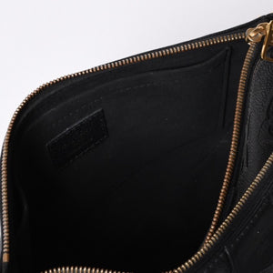 極美品 LOUIS VUITTON ルイヴィトン モノグラム アンプラント ミュルティ ポシェット アクセソワール ブラック M80399 現行 ゴールド金具 中古 4a000801