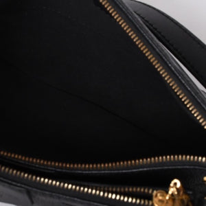 極美品 LOUIS VUITTON ルイヴィトン モノグラム アンプラント ミュルティ ポシェット アクセソワール ブラック M80399 現行 ゴールド金具 中古 4a000801