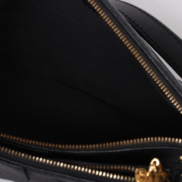 極美品 LOUIS VUITTON ルイヴィトン モノグラム アンプラント ミュルティ ポシェット アクセソワール ブラック M80399 現行 ゴールド金具 中古 4a000801