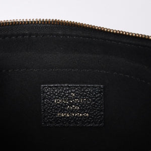 極美品 LOUIS VUITTON ルイヴィトン モノグラム アンプラント ミュルティ ポシェット アクセソワール ブラック M80399 現行 ゴールド金具 中古 4a000801