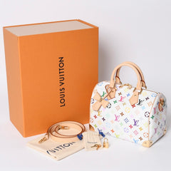 Unused LOUIS VUITTON Speedy TM Takashi Murakami Bandouliere 25 Handbag M13085 Monogram Multicolor Used 4a001219