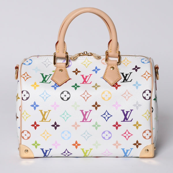 Unused LOUIS VUITTON Speedy TM Takashi Murakami Bandouliere 25 Handbag M13085 Monogram Multicolor Used 4a001219