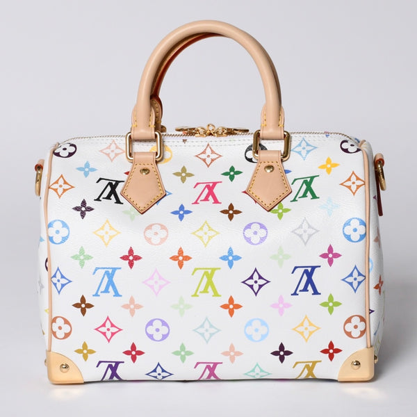 Unused LOUIS VUITTON Speedy TM Takashi Murakami Bandouliere 25 Handbag M13085 Monogram Multicolor Used 4a001219