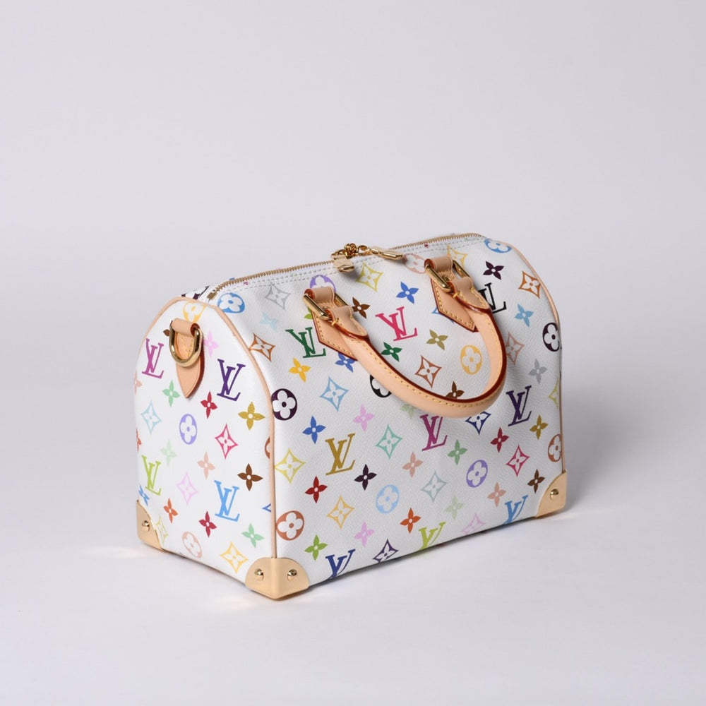 Unused LOUIS VUITTON Speedy TM Takashi Murakami Bandouliere 25 Handbag M13085 Monogram Multicolor Used 4a001219