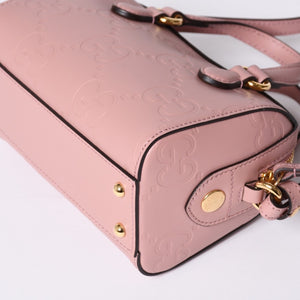 New and unused GUCCI GG Super Mini Boston Bag 290230 Shoulder Bag Messenger Bag Pink Used 4a000857