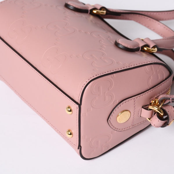 New and unused GUCCI GG Super Mini Boston Bag 290230 Shoulder Bag Messenger Bag Pink Used 4a000857