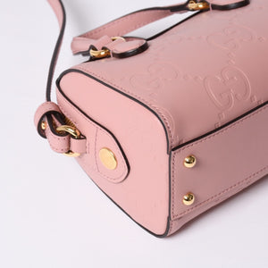 New and unused GUCCI GG Super Mini Boston Bag 290230 Shoulder Bag Messenger Bag Pink Used 4a000857