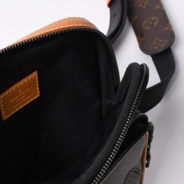 新品同様 LOUIS VUITTON ルイヴィトン NIGO ダミエジャイアント アマゾン スリングバッグ N40379 2020年 ショルダーバッグ ロゴ 中古 4a001015