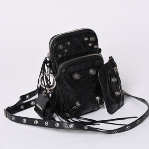 BALENCIAGA Luka Gor shoulder bag men's bag 742015 black silver hardware mint condition used 4a000733