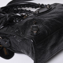 画像をギャラリービューアに読み込む, 極美品 BALENCIAGA バレンシアガ クラシック ミニ シティ 2WAY ショルダーバッグ 300295 ロゴ ブラック ブロンズ金具 中古 4a001226
