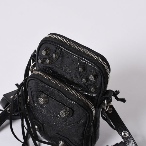 BALENCIAGA Luka Gor shoulder bag men's bag 742015 black silver hardware mint condition used 4a000733
