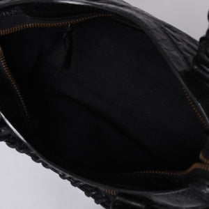 Very Good Condition BALENCIAGA Classic Mini City 2WAY Shoulder Bag 300295 Logo Black Bronze Hardware Used 4a001226