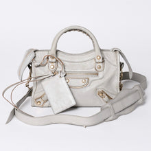 画像をギャラリービューアに読み込む, BALENCIAGA バレンシアガ クラシック ミニ シティ 2WAY ショルダーバッグ 300295 ロゴ グレー シルバー金具 美品 中古 4a001119