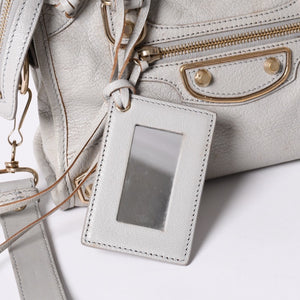 BALENCIAGA バレンシアガ クラシック ミニ シティ 2WAY ショルダーバッグ 300295 ロゴ グレー シルバー金具 美品 中古 4a001119