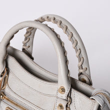 画像をギャラリービューアに読み込む, BALENCIAGA バレンシアガ クラシック ミニ シティ 2WAY ショルダーバッグ 300295 ロゴ グレー シルバー金具 美品 中古 4a001119