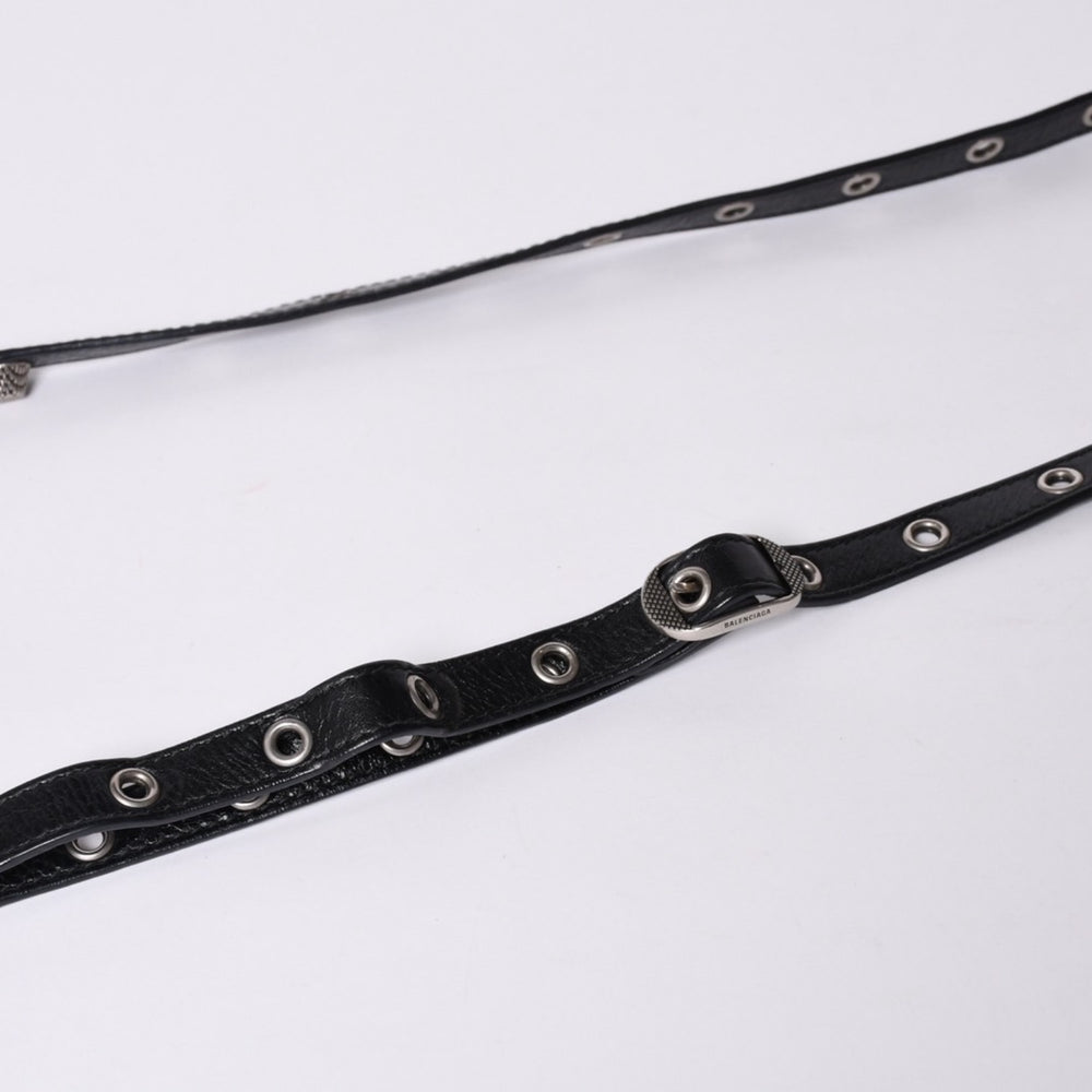 BALENCIAGA バレンシアガ ルカゴール ショルダーバッグ メンズバッグ 742015 ブラック シルバー金具 美品 中古 4a000733