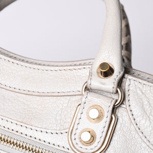 BALENCIAGA バレンシアガ クラシック ミニ シティ 2WAY ショルダーバッグ 300295 ロゴ グレー シルバー金具 美品 中古 4a001119