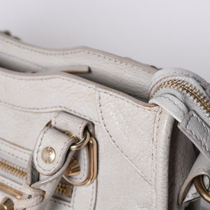 BALENCIAGA バレンシアガ クラシック ミニ シティ 2WAY ショルダーバッグ 300295 ロゴ グレー シルバー金具 美品 中古 4a001119