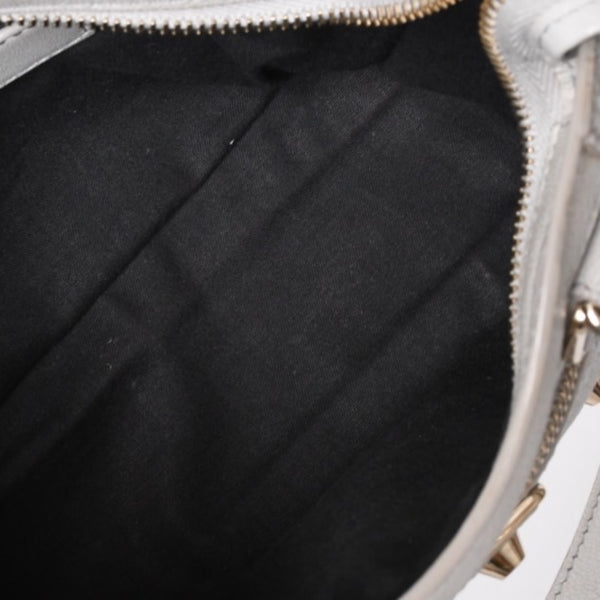 BALENCIAGA バレンシアガ クラシック ミニ シティ 2WAY ショルダーバッグ 300295 ロゴ グレー シルバー金具 美品 中古 4a001119