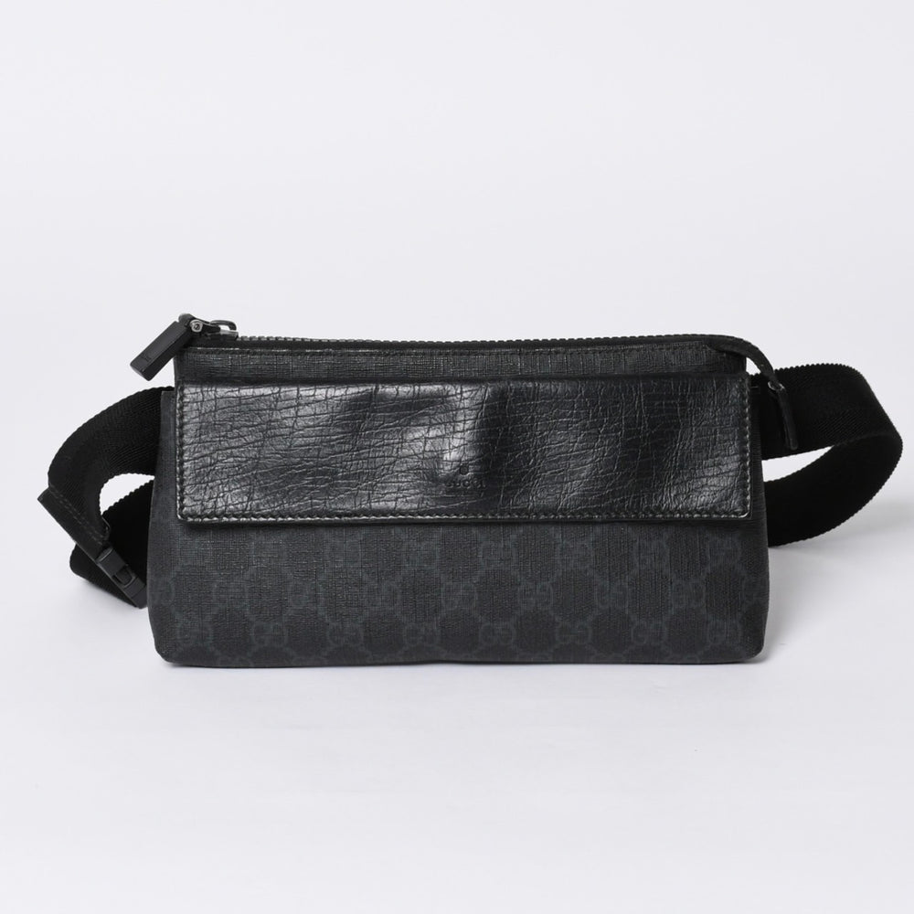GUCCI グッチ ウエストバッグ ボディバッグ 161833 GGスプリーム PVC Black ブラック レザー 美品 中古 4a000505