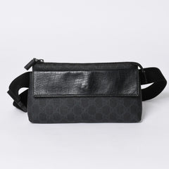 GUCCI グッチ ウエストバッグ ボディバッグ 161833 GGスプリーム PVC Black ブラック レザー 美品 中古 4a000505