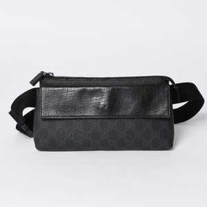 GUCCI グッチ ウエストバッグ ボディバッグ 161833 GGスプリーム PVC Black ブラック レザー 美品 中古 4a000505