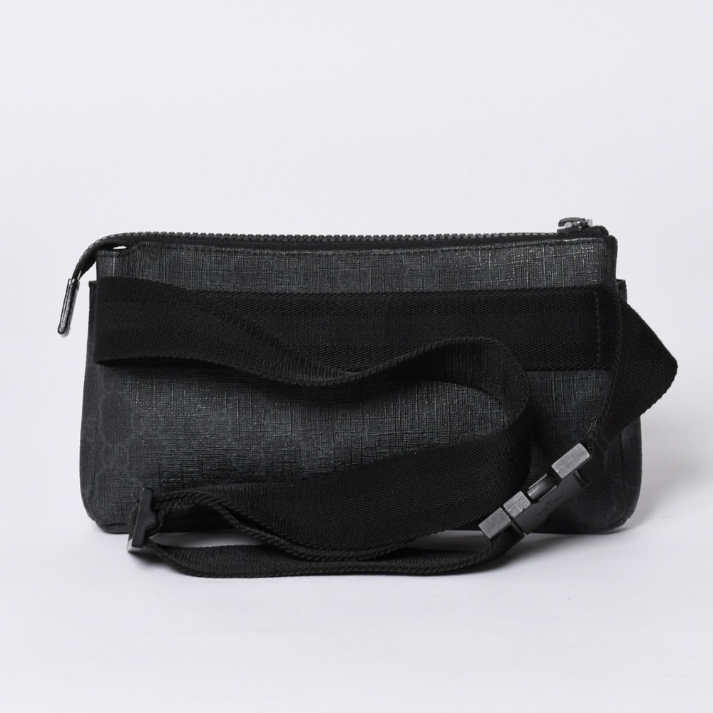 GUCCI グッチ ウエストバッグ ボディバッグ 161833 GGスプリーム PVC Black ブラック レザー 美品 中古 4a000505
