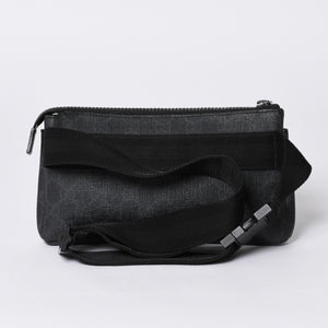 GUCCI グッチ ウエストバッグ ボディバッグ 161833 GGスプリーム PVC Black ブラック レザー 美品 中古 4a000505