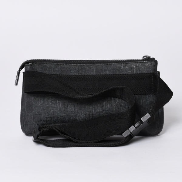GUCCI グッチ ウエストバッグ ボディバッグ 161833 GGスプリーム PVC Black ブラック レザー 美品 中古 4a000505