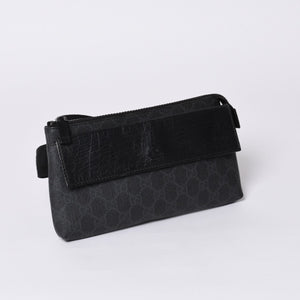 GUCCI グッチ ウエストバッグ ボディバッグ 161833 GGスプリーム PVC Black ブラック レザー 美品 中古 4a000505