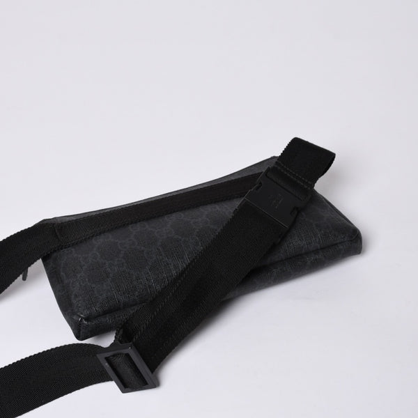 GUCCI グッチ ウエストバッグ ボディバッグ 161833 GGスプリーム PVC Black ブラック レザー 美品 中古 4a000505