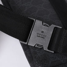 画像をギャラリービューアに読み込む, GUCCI グッチ ウエストバッグ ボディバッグ 161833 GGスプリーム PVC Black ブラック レザー 美品 中古 4a000505