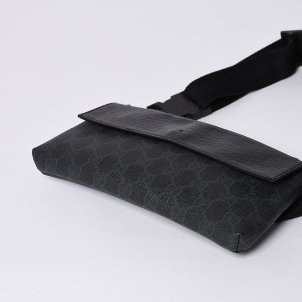 GUCCI グッチ ウエストバッグ ボディバッグ 161833 GGスプリーム PVC Black ブラック レザー 美品 中古 4a000505