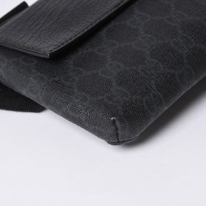 GUCCI グッチ ウエストバッグ ボディバッグ 161833 GGスプリーム PVC Black ブラック レザー 美品 中古 4a000505